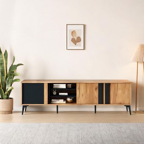 Meuble TV 180 cm avec rangements pour téléviseurs jusqu'à 85 (1/5)