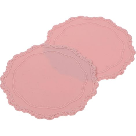 Tapis Silicone pour Sceau de Cire 2pcs Résistant la Chaleur en Silicone Rose, Protège la Surface, pour Tampons de Scellage la Cire à Domicile (1/5)