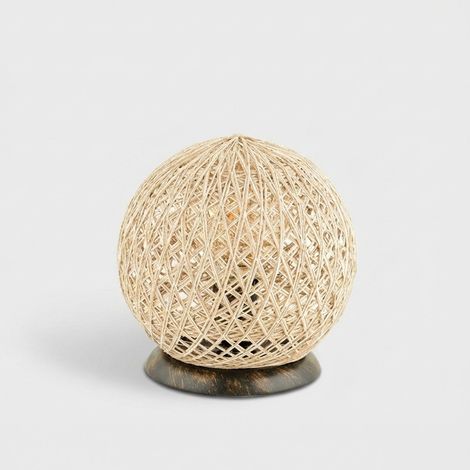 Moderne Tischlampe aus Jute und ABS Balle