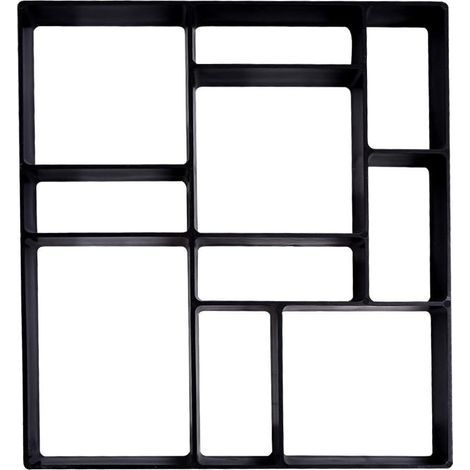 Moule à Pavé Pavage Béton Moules Pierres Jardin Allée Moule Pavage Chemin Moule à Pavé DIY Réutilisable Moule à Pavé Béton Pratique 45 x 40 x 4cm Noir (1/5)