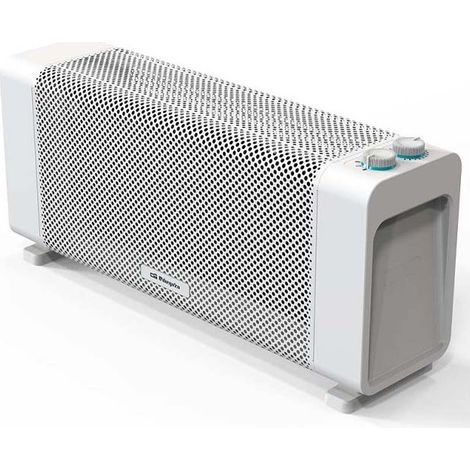 Radiador de Mica Bajo Consumo 1000W Orbegozo  Estufa de Mica con 2 Potencias de Calor  Radiador Electrico Blanco (1/5)