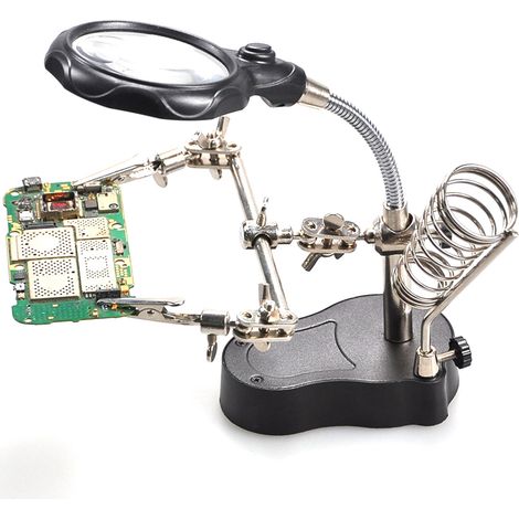 Loupe à pince LED pour réparation, outil de réparation de cartes mères et de matériel électronique. (1/4)