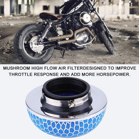 Filtre d'admission d'air auto à champignon en mousse bleue, débit élevé, universel, nettoyant pour entrée d'air (1/3)