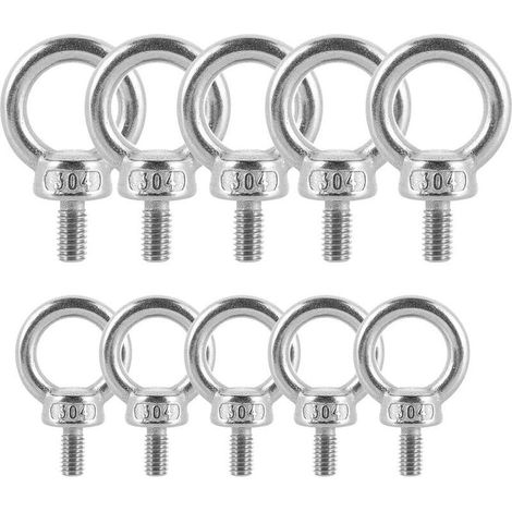 Linghhang – Lot de 12 boulons à œil M3 en acier inoxydable 304 – Résistance à la rouille – Pour équipements de levage d'ingénierie (1/5)