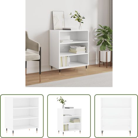 Beistelltisch - Sideboard Weiß 57x35x70 cm Holzwerkstoff (1/5)
