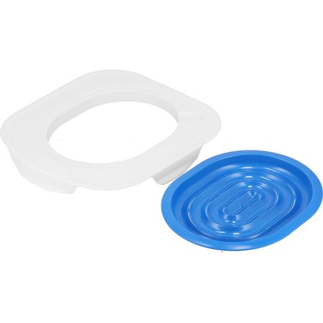 Kit d'apprentissage de la propreté pour chat - Bac à litière - Tapis de toilette - Accessoires pour animaux - Bleu - 1 plateau (1/5)