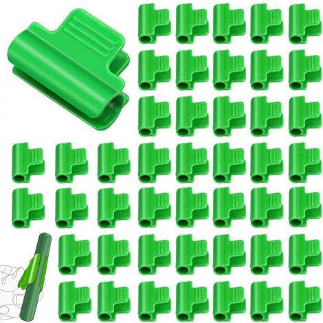 40 Pièces Clips pour Serre 16mm Clip pour Tige de Tube de Serre Clip de Film de Serre Pince à Effet de Serre Pince à Filet en Plastique Clip de Fixation pour Serre (1/5)