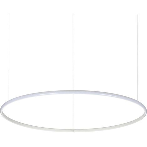 Sospensione Moderna Hulahoop Alluminio-Plastiche Bianco 1 Luce 41W 3000K D81Cm (1/3)