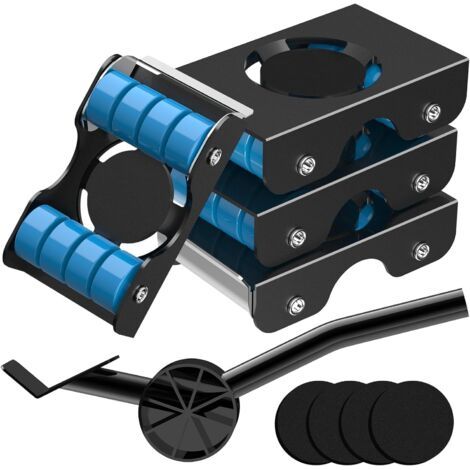 Lève Meubles Lourd, Le Lève et Glisseurs Meubles avec Freins, Kit de Deplace Meuble a Roulette, Furniture Lifter Set, Deplace Meuble Kit pour Laveuse, Sèche Linge, Réfrigérateur, Maximale 600kg (1/5)