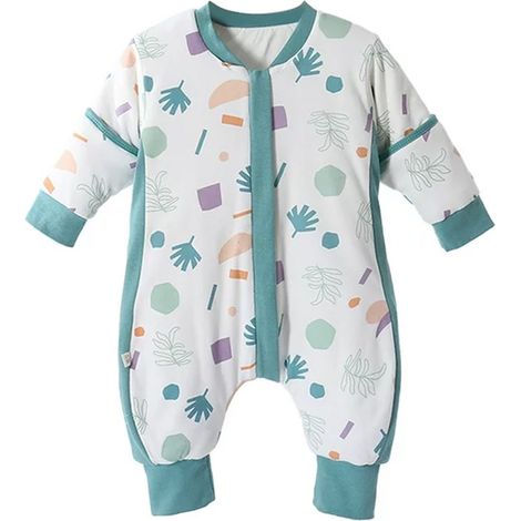 1 gigoteuse pour enfant, manches amovibles, jambes séparées, ourlet élargi, fermeture éclair à 3 curseurs, pour bébés de 0 à 5 ans (1/5)