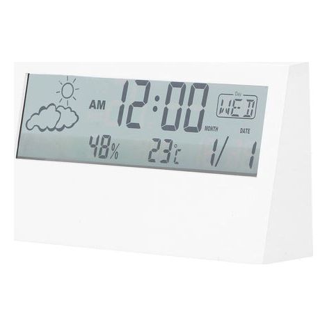 Multifunktionaler elektronischer Wecker mit Temperatur- und Feuchtigkeitsanzeige, Digitaluhr für Zuhause (1/5)