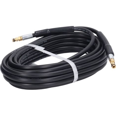 Tuyau d'eau haute pression en caoutchouc de 15m, 5800psi, 40mpa, remplacement de tuyau de laveuse à pression pour Karcher K2 K3 K4 K5, 2 bouchons d'extrémité