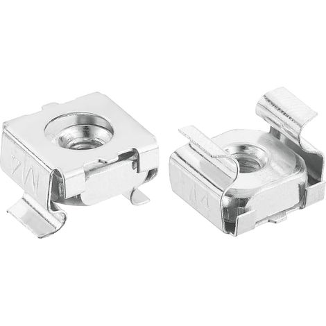 50 Pièces Écrou en Cage à Encliqueter M4 x 0,7 mm Argent (1/5)