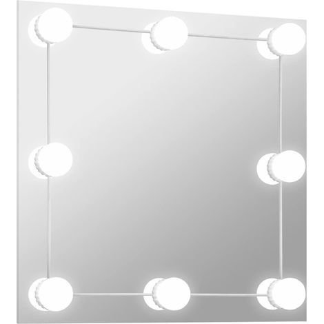 Maison Exclusive - Specchio da Parete Quadrato con Luci LED in Vetro