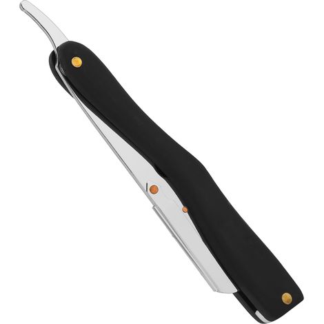 Rasoir droit professionnel pour barbier, sans lame, léger, qualité salon, coupe de précision pour homme, outil de rasage classique (1/5)