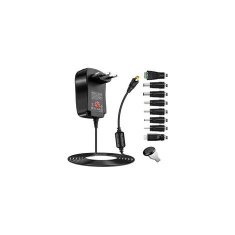 Adaptateur d'alimentation multifonctionnel 30w, alimentation à tension réglable 3-12v, support à 8 broches, alimentation de chargement USB (1/4)