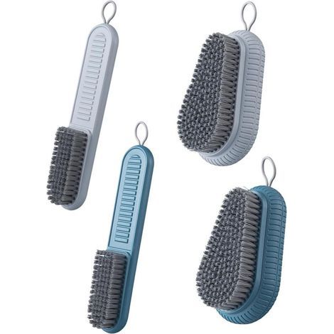 Sets bestehend aus je 2 Wäschebürsten und 2 Schuhbürsten, eine Nagelbürste mit steifen Borsten, multifunktionale Haushaltsbürsten aus Kunststoff für Männer und Frauen (1/5)