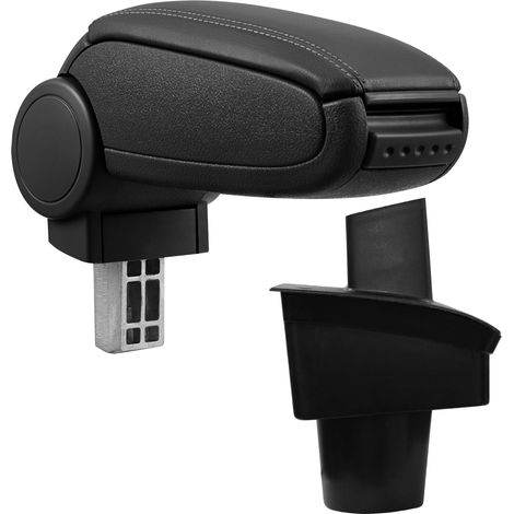 [pro.tec] Bracciolo centrale - Poggiabraccio con vano portaoggetti - imbottito - in similpelle - nero - VW Passat (B6 3C) (1/5)