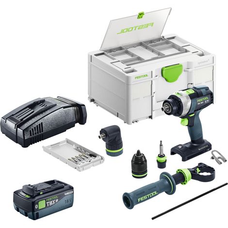 Festool TPC 18/4-Basic-Set Akku Schlagbohrschrauber 18 V 75 Nm Brushless + 1x Akku 8,0 Ah + Schnellladegerät + Systainer