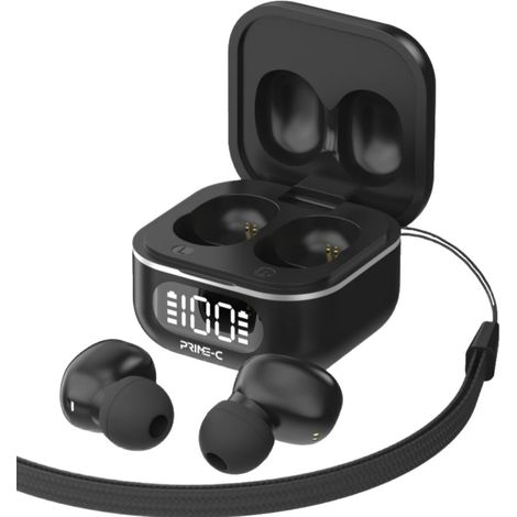 Fones de ouvido Bluetooth, mini ultraleves/com visor digital/portáteis para uso em vias públicas - Preto.