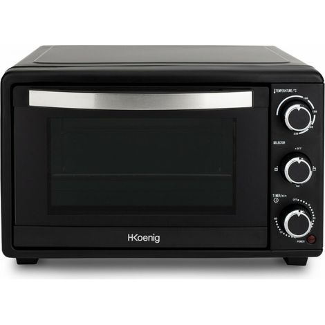 Mini four électrique 25L – 1500W – 4 modes de cuisson – Température jusqu’à 230°C – Minuterie 60 min avec arrêt automatique – Hkoenig