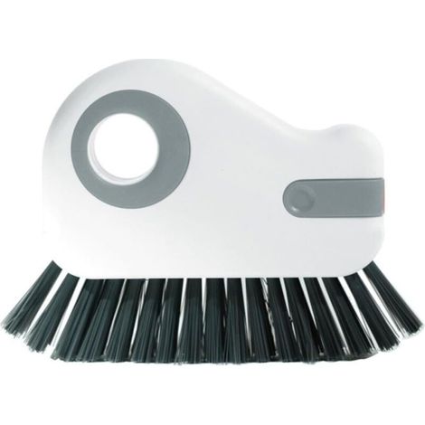 Brosse de nettoyage 2 en 1 pour fenêtre - Pour nettoyer les joints de fenêtre, outil ménager et intérieur de voiture (gris, taille unique) (1/5)