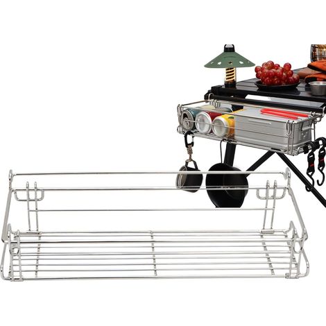 de table d extérieur pliable étagère latérale en acier