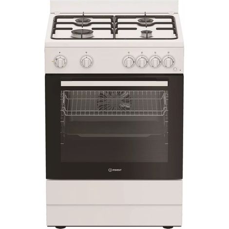 Cuisinière gaz 72l 4 feux blanc - Indesit - I6G5KCW