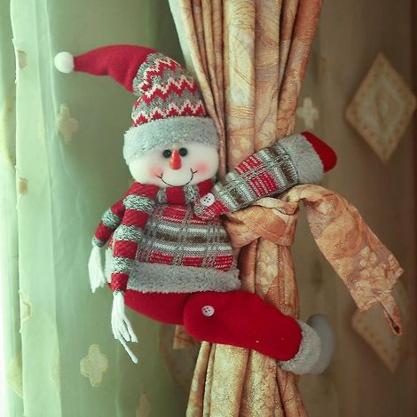 Boutons pour rideaux de Noël, décorations de Noël, articles du Père Noël, décorations de vitrines, cadeaux de Noël (1/2)