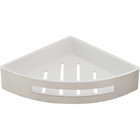 JTP Inox Corner Basket with Shelf - Matt Stainless Steel (1/2)