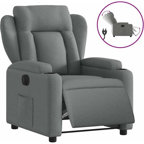 Maison Exclusive - Poltrona Elettrica Reclinabile Grigio Scuro in Tessuto