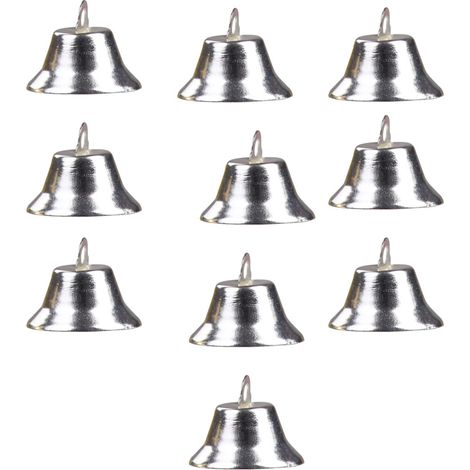 Clochette - Métal - 10 mm - Décoration Noël Arbre Fête Mariage DIY - Lot de 12