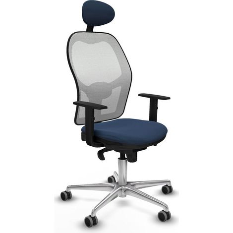 piqueras-y-crespo Jorquera Chaise de bureau bleu marine ergonomique (1/3)