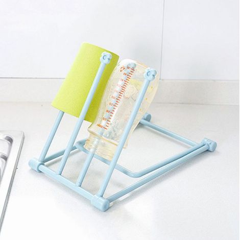 Tbest support de chiffon Porte- de toilette pliable, porte-serviettes à main, support de rangement Vertical culinaires Bleue (1/4)