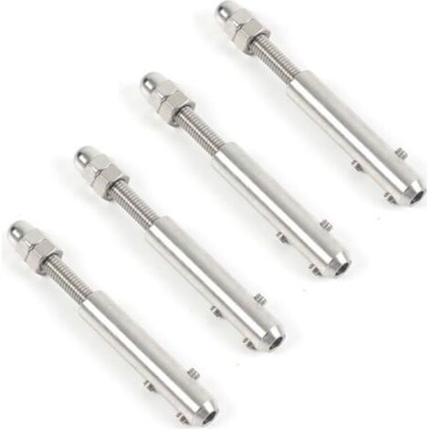 Stainless Steel Cable Tensioner – Pack of 4 4mm Cable Ties – Scratch Resistant Finish – For Guying Fixing (1/5)