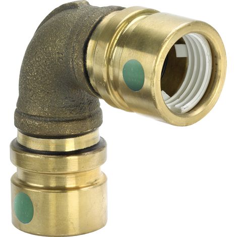 Coude à 90 degrés avec SC Geopress 9616TW en laiton rouge de 25 mm