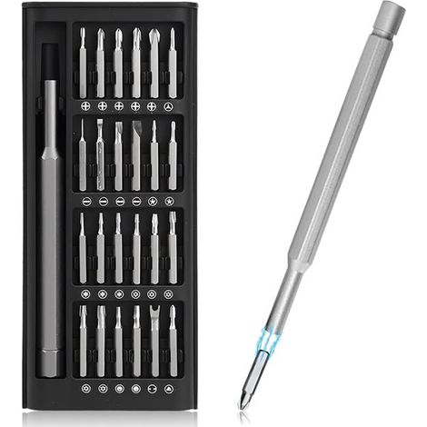 Set di cacciaviti di precisione magnetici 24 in 1 – cacciavite per occhiali – set di cacciaviti multifunzionale – mini set di cacciaviti – set di cacciaviti di precisione, per laptop, orologio