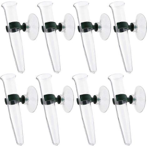Huit tubes de rangement avec ventouses, compatibles avec les orchidées, les fleurs fraîches et le stockage de solutions nutritives. Idéal pour les fleuristes. (1/5)
