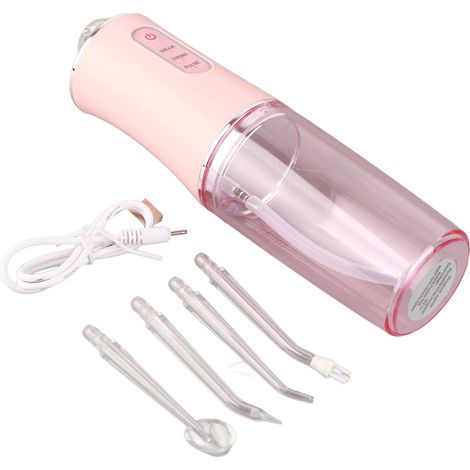 Brosse à dents portative hydropulseur dentaire rose élimination résidus alimentaires haute pression pulsation nettoyeur dentaire portable (1/5)
