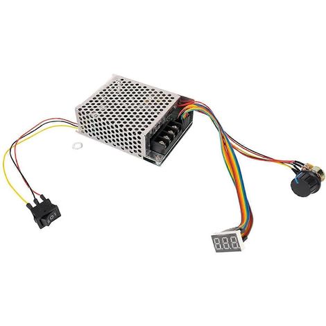 Contrôleur de vitesse pour moteur CC à balais 10-55 V, 12 V, 24 V, 36 V, 48 V, 60 A, 15 kHz, PWM, avec affichage LED, rotation avant (1/5)