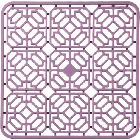 Tapis d'évier de cuisine en silicone résistant à la chaleur, grille de protection pliable, égouttoir antidérapant, fond d'évier (1/4)