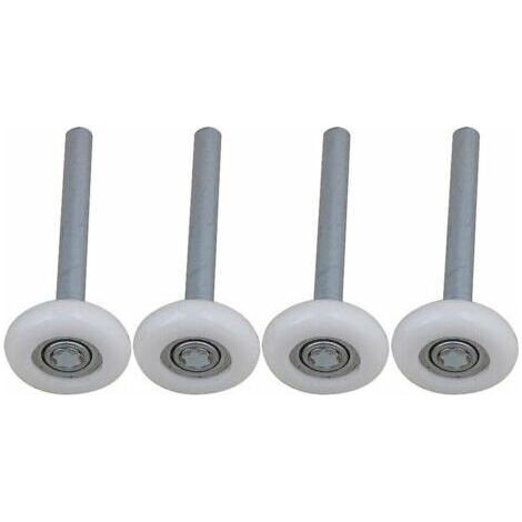 BARKBUSTERS Lot de 4 roulettes de porte de garage en nylon à roulement à billes scellé avec tige de 115 mm (1/4)