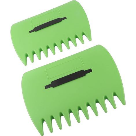 Lot de 2 ramasseurs de feuilles mortes, pinces à feuilles et branches mortes, râteau à main en plastique pour jardin et pelouse (1/5)