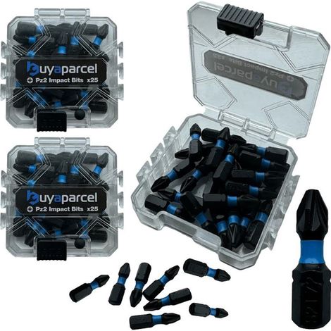 BAP 50 PC Torsion PZ2 Pozi 2 Screwdriver Set 25mm Drill Bits Impact Driver (1/5)