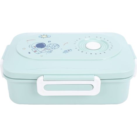Boîte déjeuner espace homme micro-ondes résistant propre récipient pour école bureau vert en plastique sûr facile portable 1500 ml (1/5)