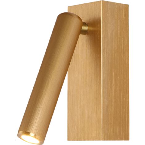 Lámpara de pared LED minimalista, giratoria, ideal para dormitorios o como lámpara de lectura de mesita de noche con interruptor (3W 3000K). (1/4)