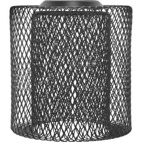 Abat-jour Suspendu en Fer Noir, Double Couche Géométrique Ajourée (1/5)
