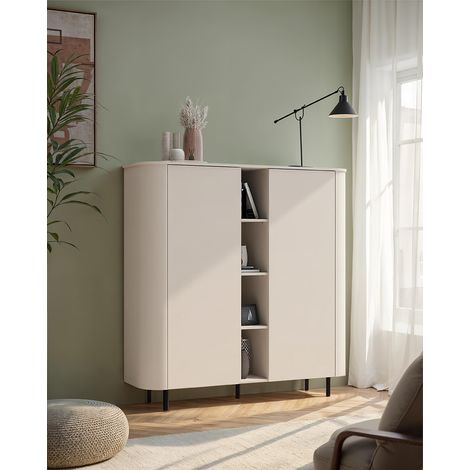 Buffet haut moderne 150 cm coloris cachemire Horizo (1/5)