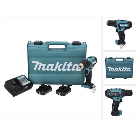 Trapano avvitatore 12 V CXT Li-Ion 2 Ah BL1021B Ø 10 mm MAKITA - 2 batterie, caricabatterie, valigetta - DF333DWAE (1/5)