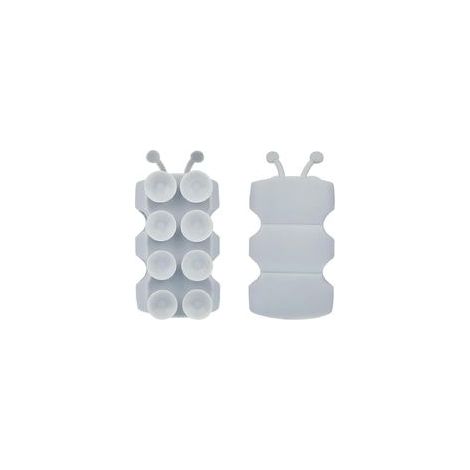 Ensemble de 2 Support Pommeau de Douche Ventouse en Silicone, Support Douche Ventouse, Accroche Pommeau de Douche Mural Repositionnable en Silicone, Aucun Perçage Requis